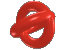 Red Tumbling Rings Interwoven